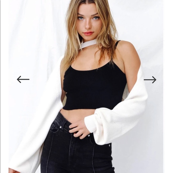 Bloggers Beige Knit gold Chain Arm warmer sleeve BLOGGER'S FAVE! - Picture 11 of 13